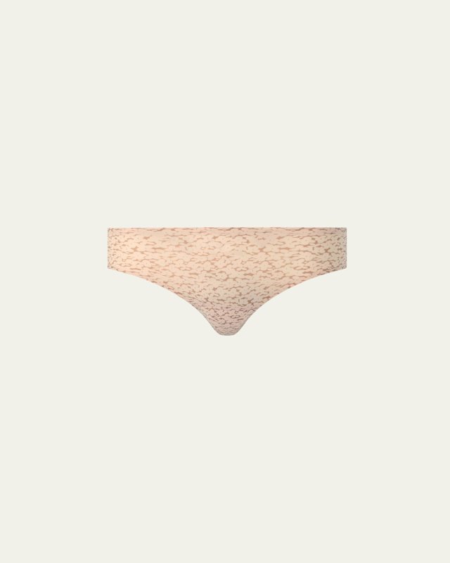 SoftStretch Snakeskin-Print Bikini Briefs